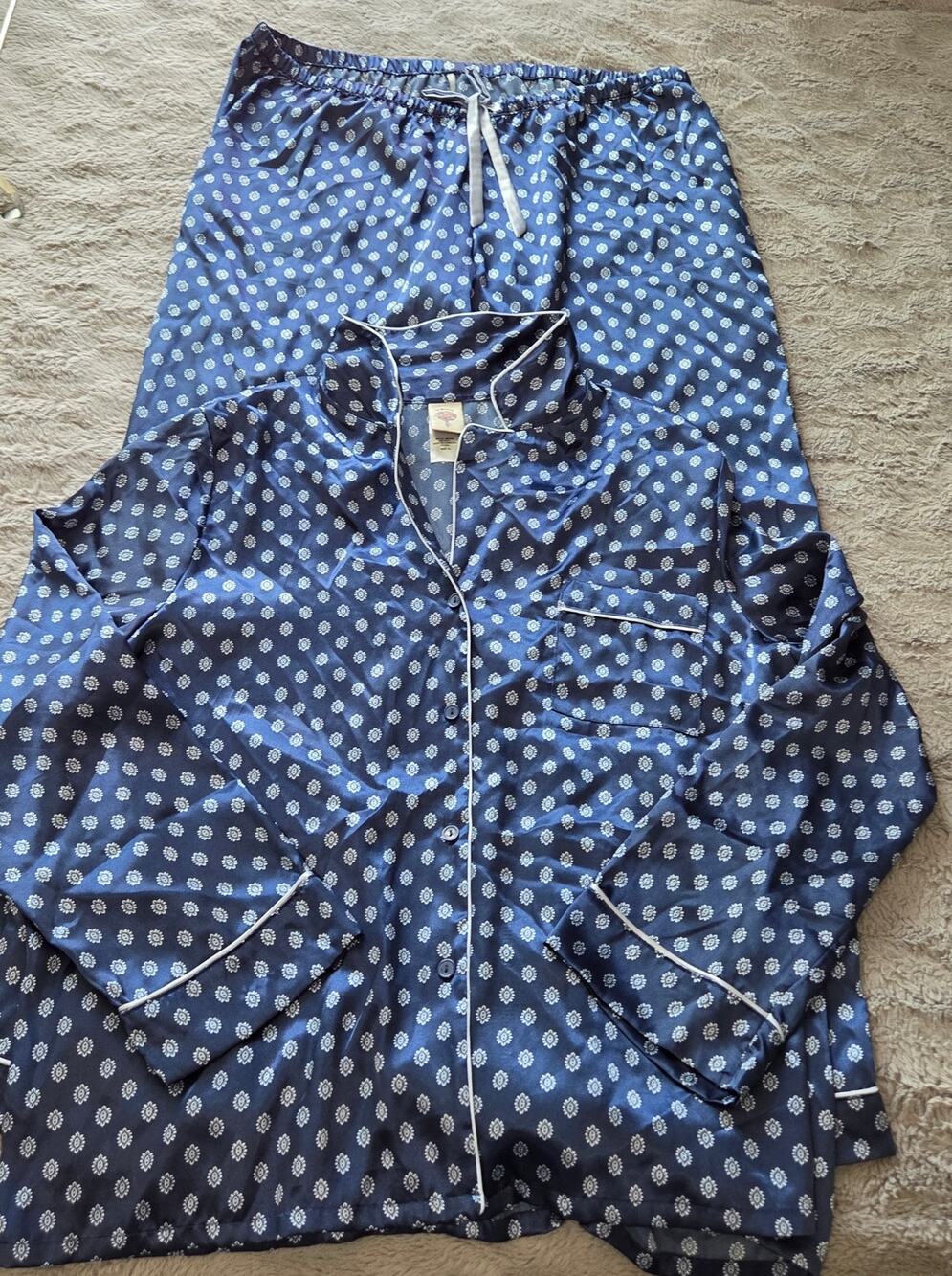 In Bloom 2 Piece Silky Feel Pajama Set Women's Size XL
